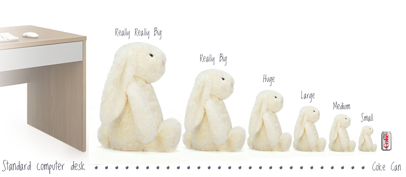 Jellycat bashful store bunny really big